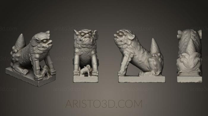 Figurines lions tigers sphinxes (STKL_0149) 3D model for CNC machine